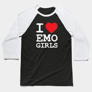 I Heart Emo Girls Baseball T-Shirt